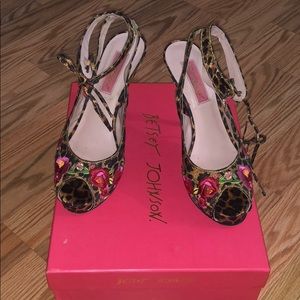 Betsey Johnson Jamison Leopard heels